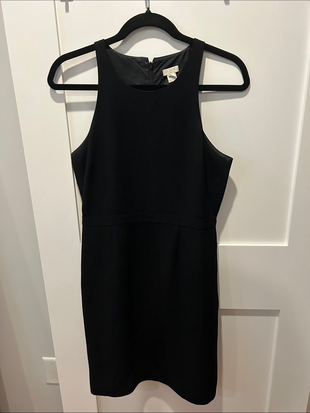 J. Crew Classic Black Sleeveless Suiting Dress